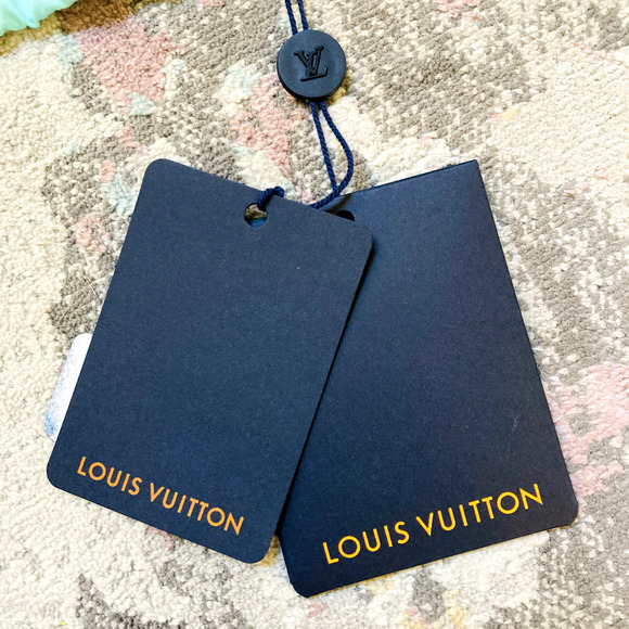 NWT $745 Louis Vuitton Men's XL Monogram Board Shorts Swim Trunks Aqua - Picture 14 of 16